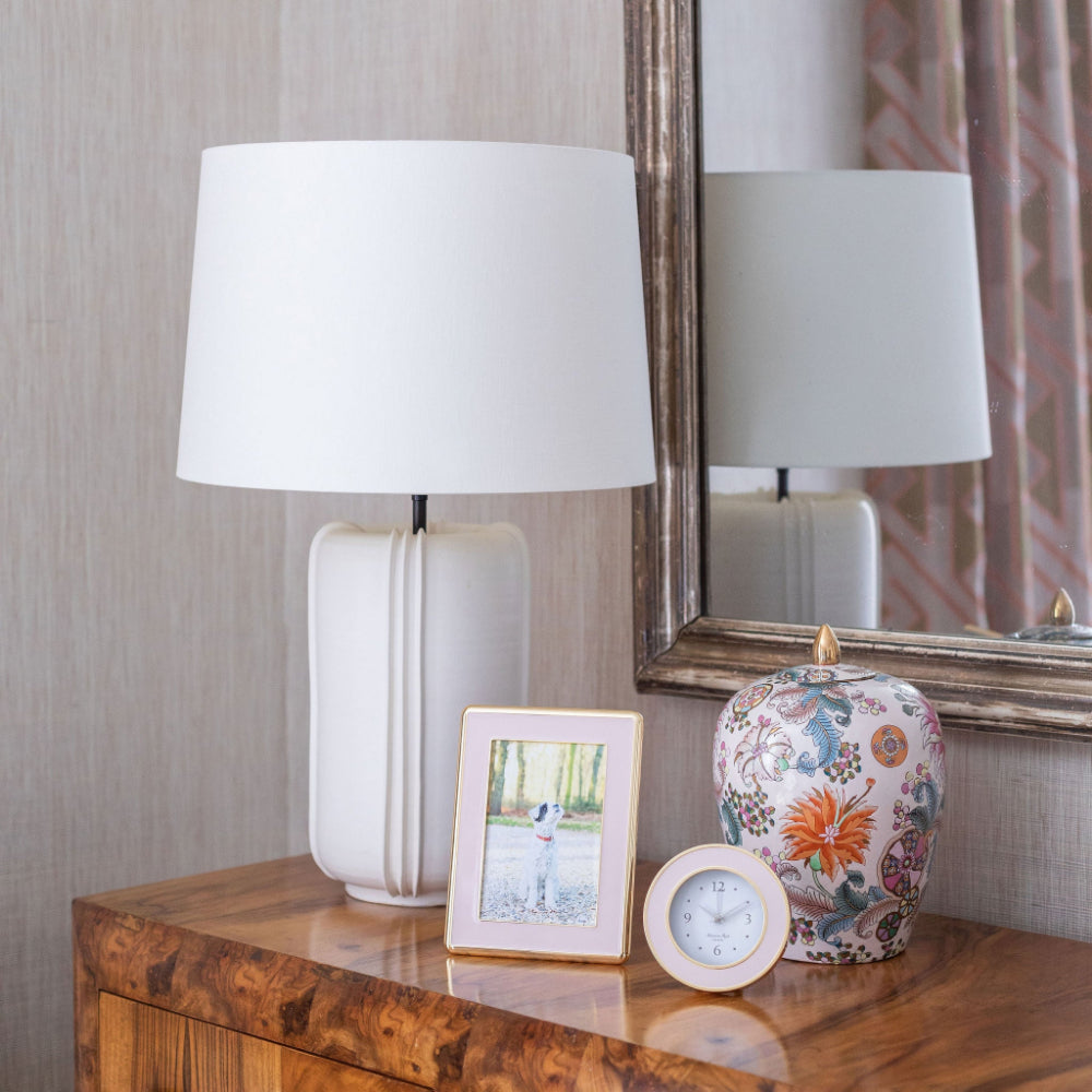 Addison Ross Curved Enamel Frame - Gold & Pale Pink - Image 3