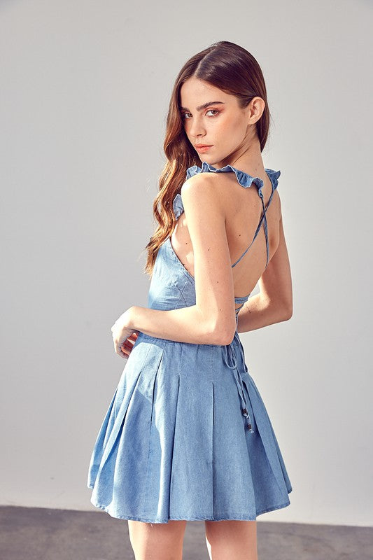 A-Line Open Back Dress - Image 3