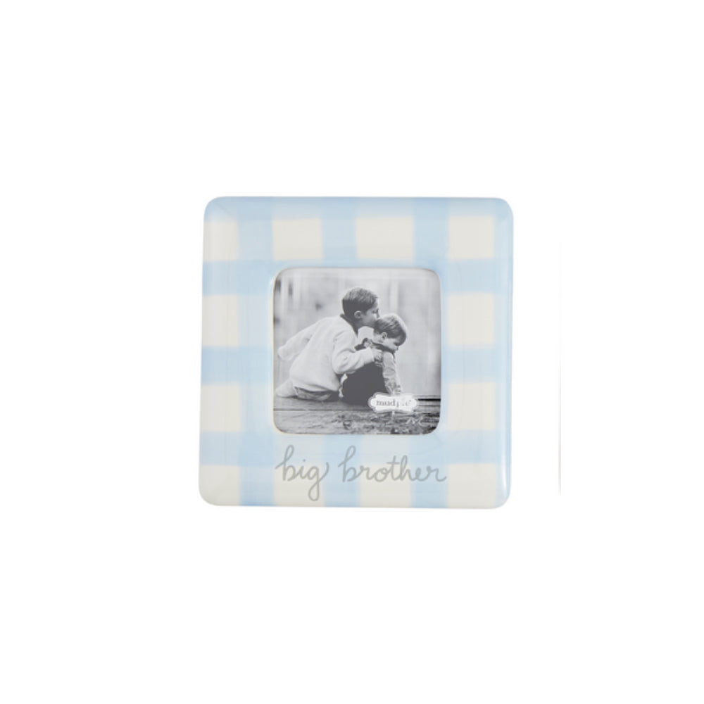 Mud Pie Gingham Big Sister/Big Brother 4x4 Picture Frame