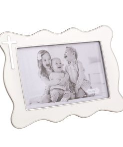 Mud Pie Cross Enamel Frame - 4" x 6"