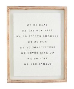 Mud Pie We Are Family Glass Plaque -IN STORE PICKUP ONLY!