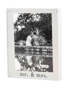 Mud Pie Mr. & Mrs. Acrylic Frame