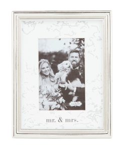 Mud Pie Mr. & Mrs. Metal Frame - 4 x 6