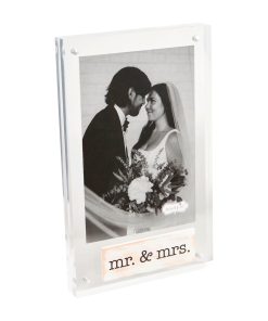 Mud Pie Mr. & Mrs. Plank Acrylic Frame - 4 x 6
