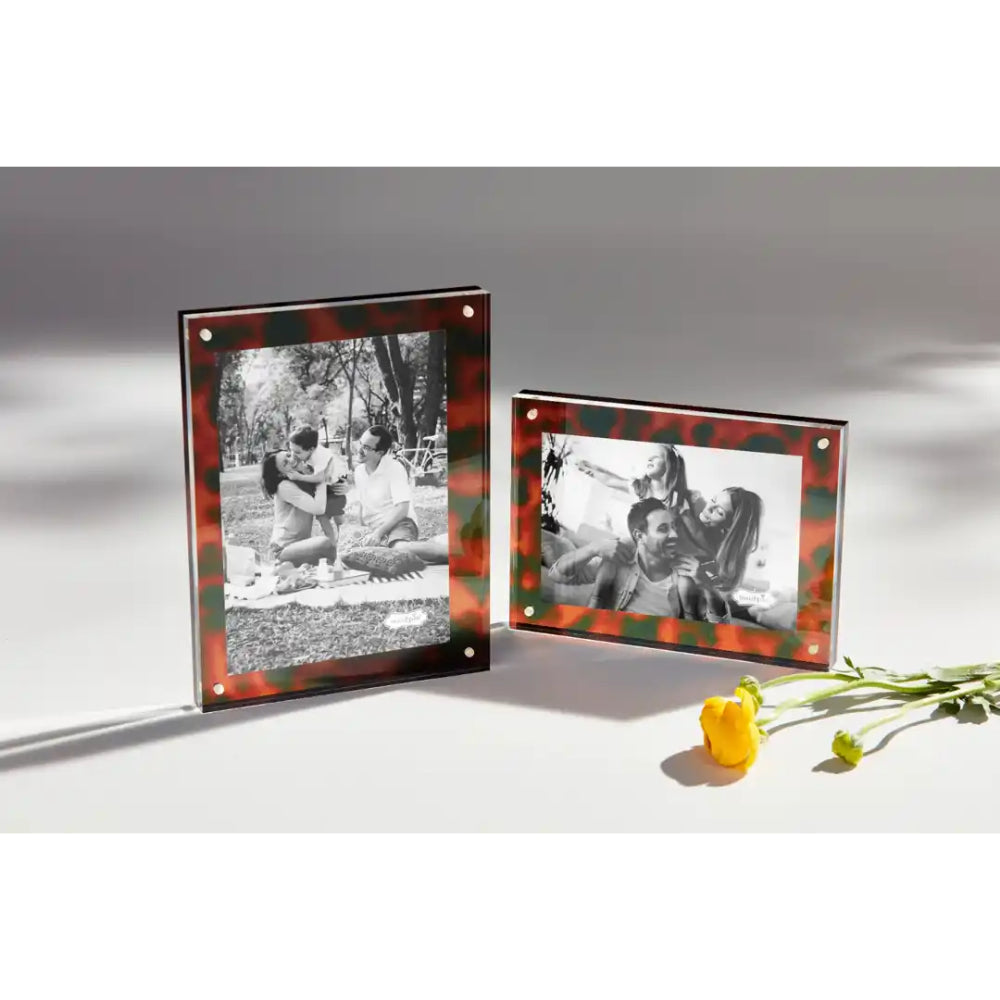 Mud Pie Tortoise Acrylic Block Frame - Image 3