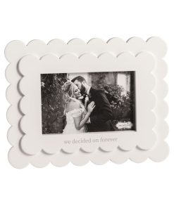 Mud Pie Decided on Forever Scallop Frame - 4" x 6"