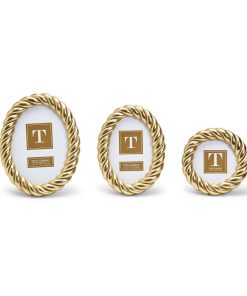 Two's Company Gilded Rope Gold Finish Photo Frame