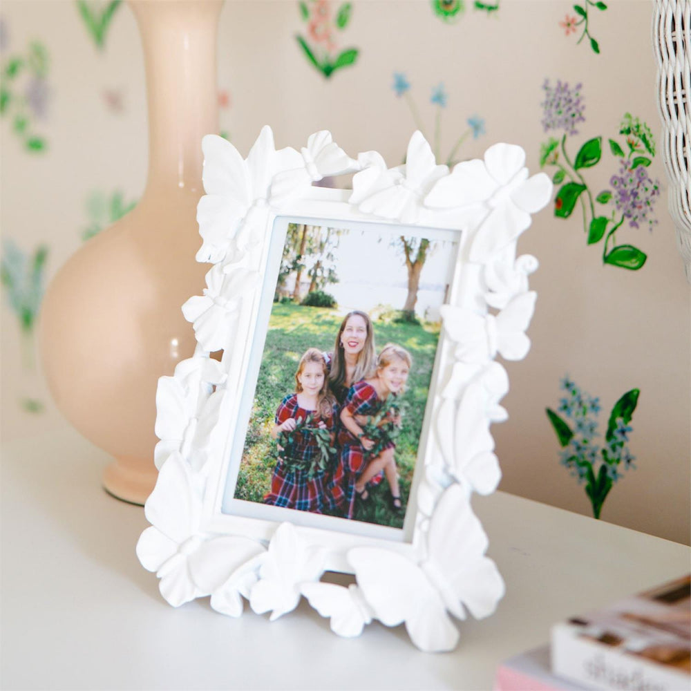 Two's Company White Butterfly 5x7 Photo Frame - Image 3