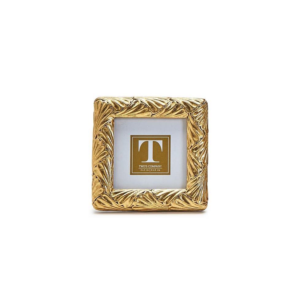 Two's Company Fanshell Gold Leaf Photo Frame - Image 3