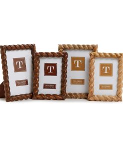 Two's Company Hand-Carved Twist Photo Frame