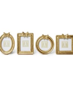Two's Company Golden Butterfly Gold Leaf Finish Photo Frames