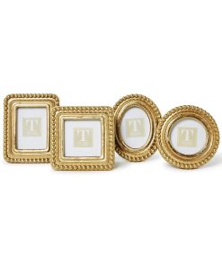 Two's Company Beaded Texture Gold Frame