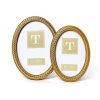 Two's Company Laurel Wreath Gold Oval Frame