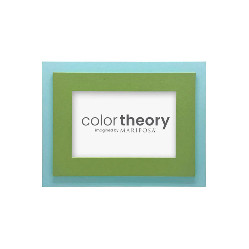 Mariposa Tiered Meadow Green and Sky Blue 4x6 Frame