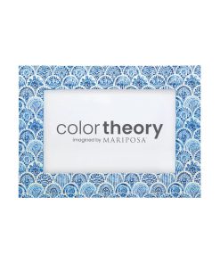 Mariposa Double Sided Moroccan Tile Work and Periwinkle Frame