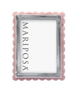 Mariposa Pink Acrylic Scallop Frame
