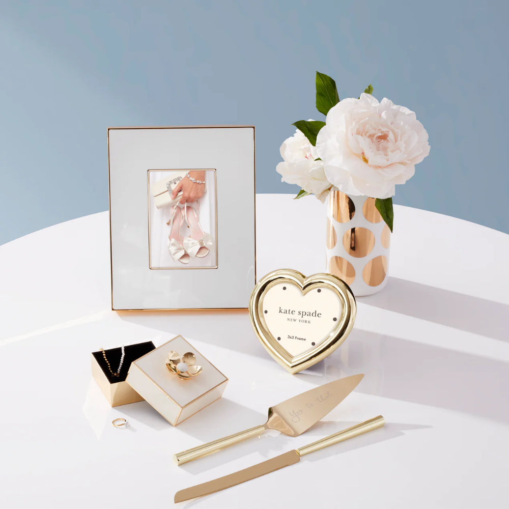 Kate Spade Charmed Life Gold Heart Picture Frame - Image 2