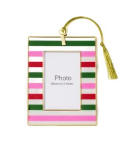 Kate Spade Be Jolly Mini Stripe Frame Ornament