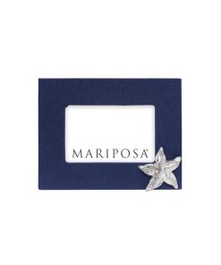 Mariposa Navy Blue Linen Frame with Starfish Icon