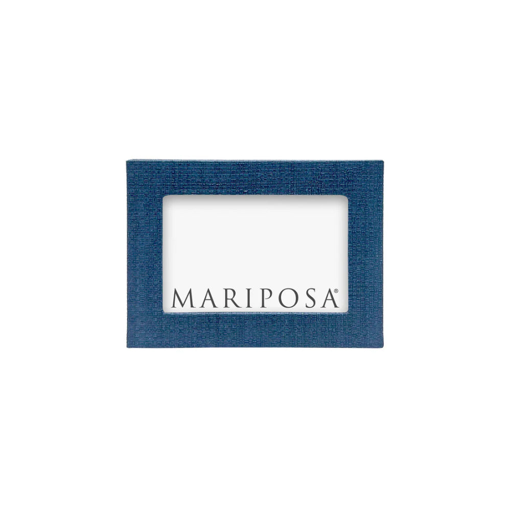 Mariposa Indigo Faux Grasscloth Frame - Image 2