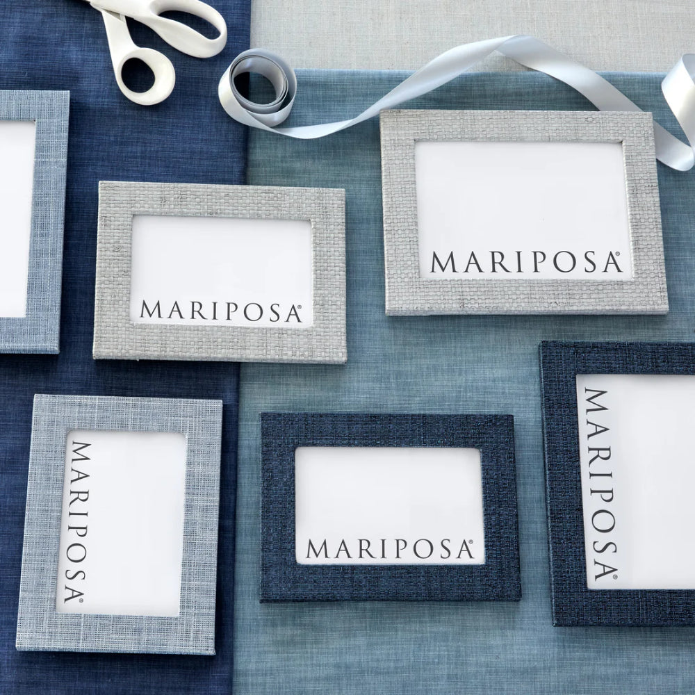 Mariposa Indigo Faux Grasscloth Frame - Image 4