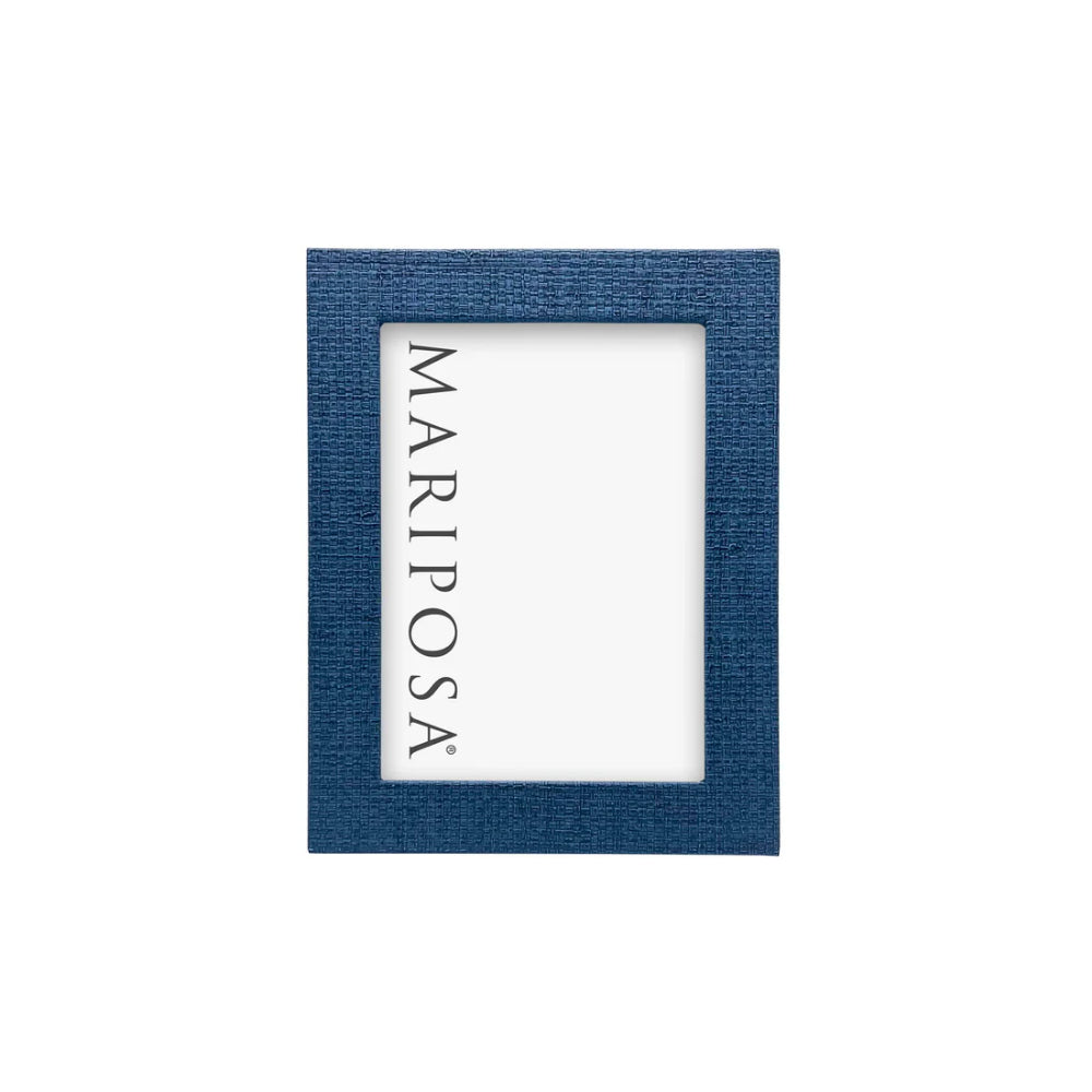 Mariposa Indigo Faux Grasscloth Frame