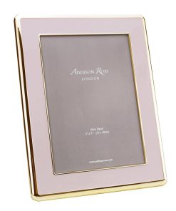Addison Ross Curved Enamel Frame - Gold & Pale Pink