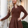 FINAL SALE - Cocoa Crush Chocolate Sweater Dress