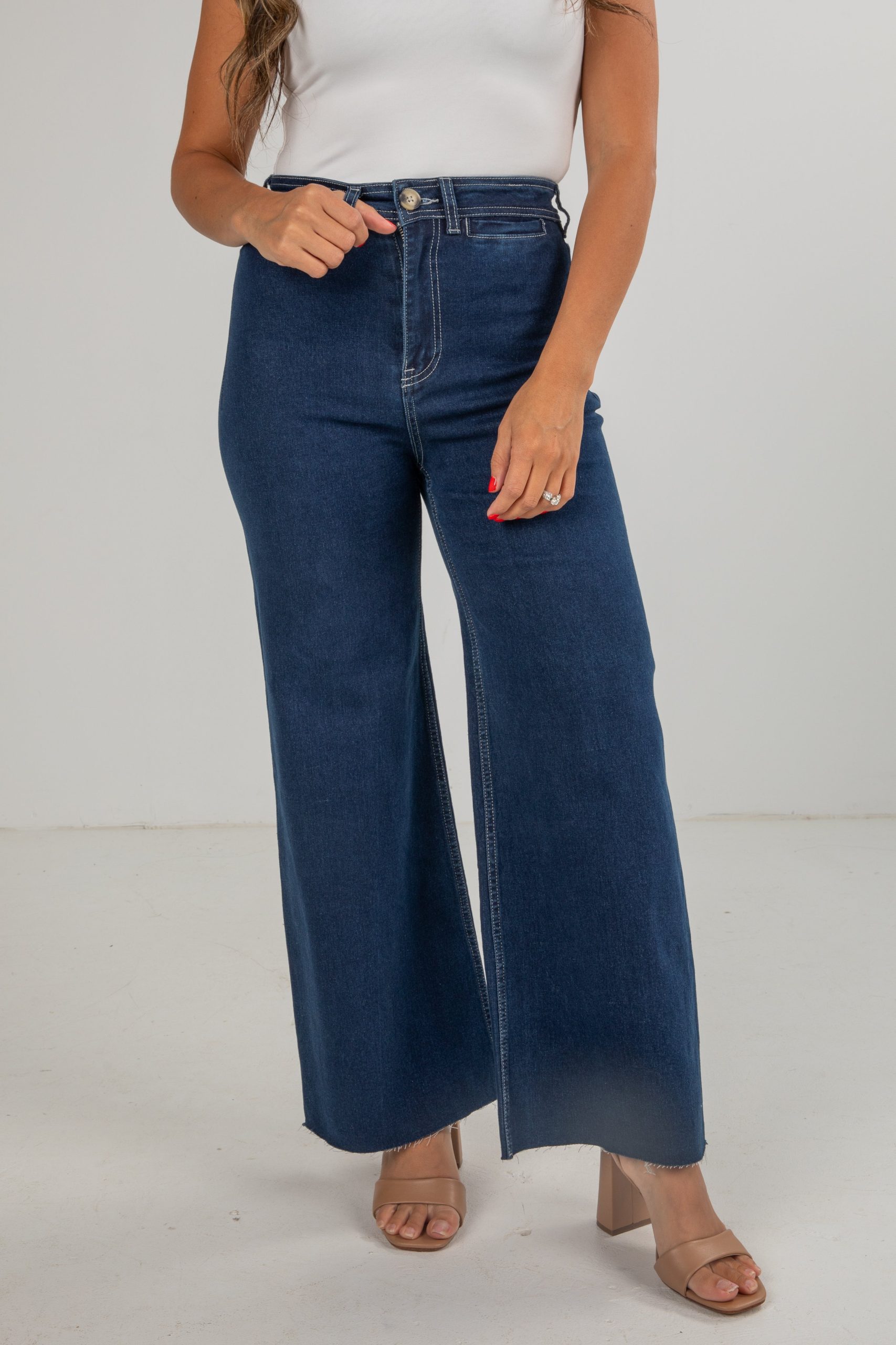 FINAL SALE - Brooke Dark Wash High-Rise Wide Leg Jeans - Image 5