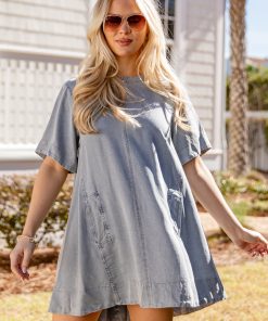 Bright Spirit Denim Mini Dress