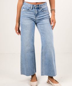 Christi Light Wash High-Rise Wide Leg Jeans