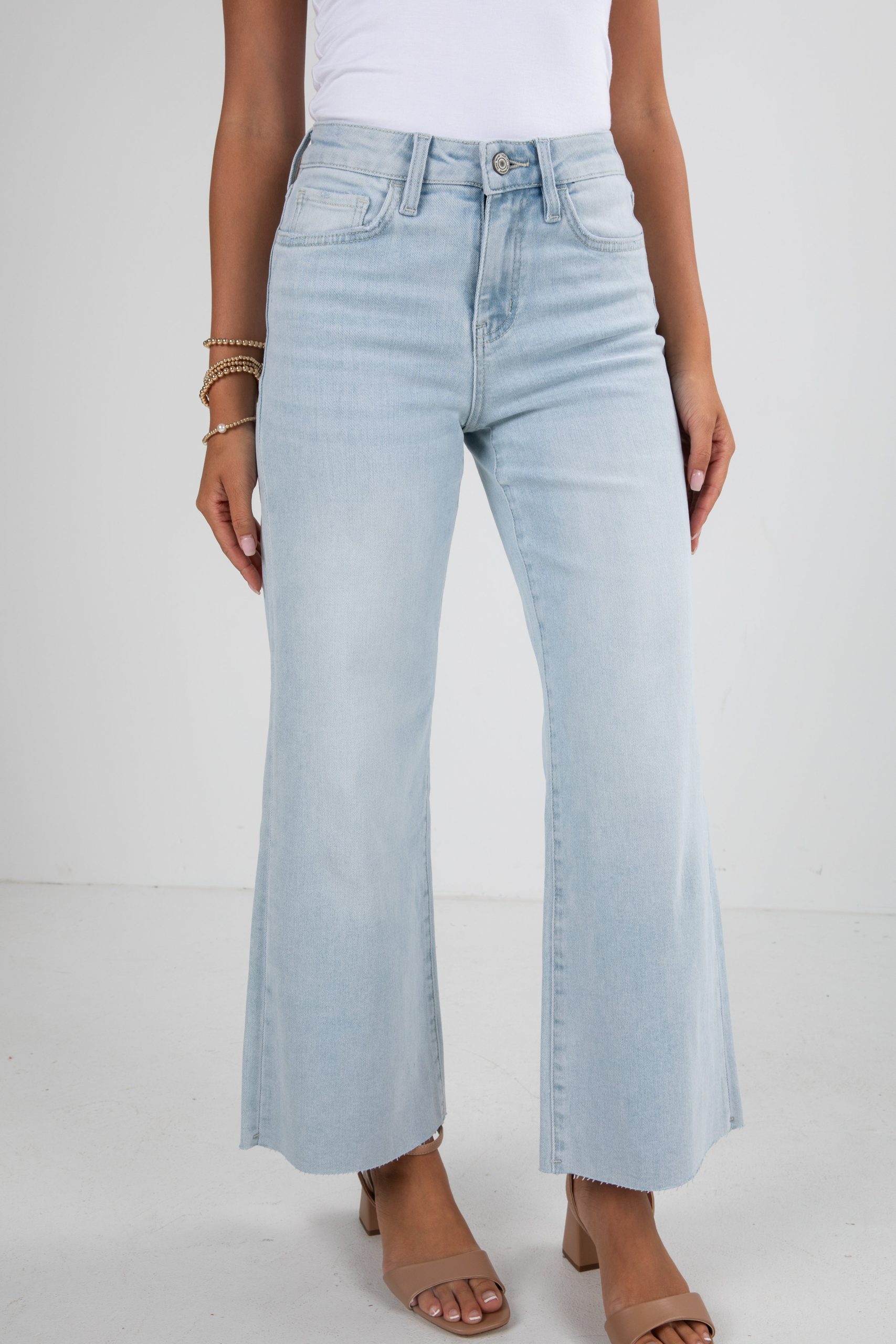 Tess Light Wash High-Rise Wide Leg Jeans - Image 5