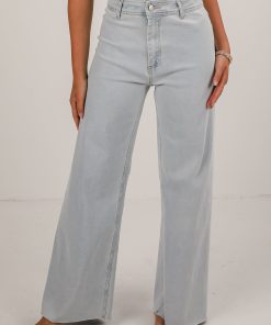 Lexi Light Wash High-Rise Wide Leg Jeans