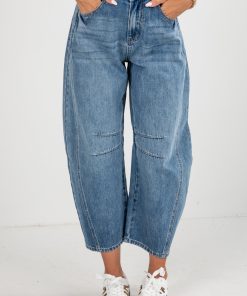 Cassidy Medium Wash High-Rise Barrel Jeans