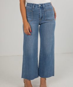 Layla Medium Wash High-Rise Wide Leg Jeans