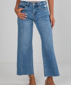FINAL SALE - Brielle Medium Wash High-Rise Wide Leg Jeans