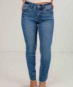 Margot Medium Wash High-Rise Slim Straight Jeans