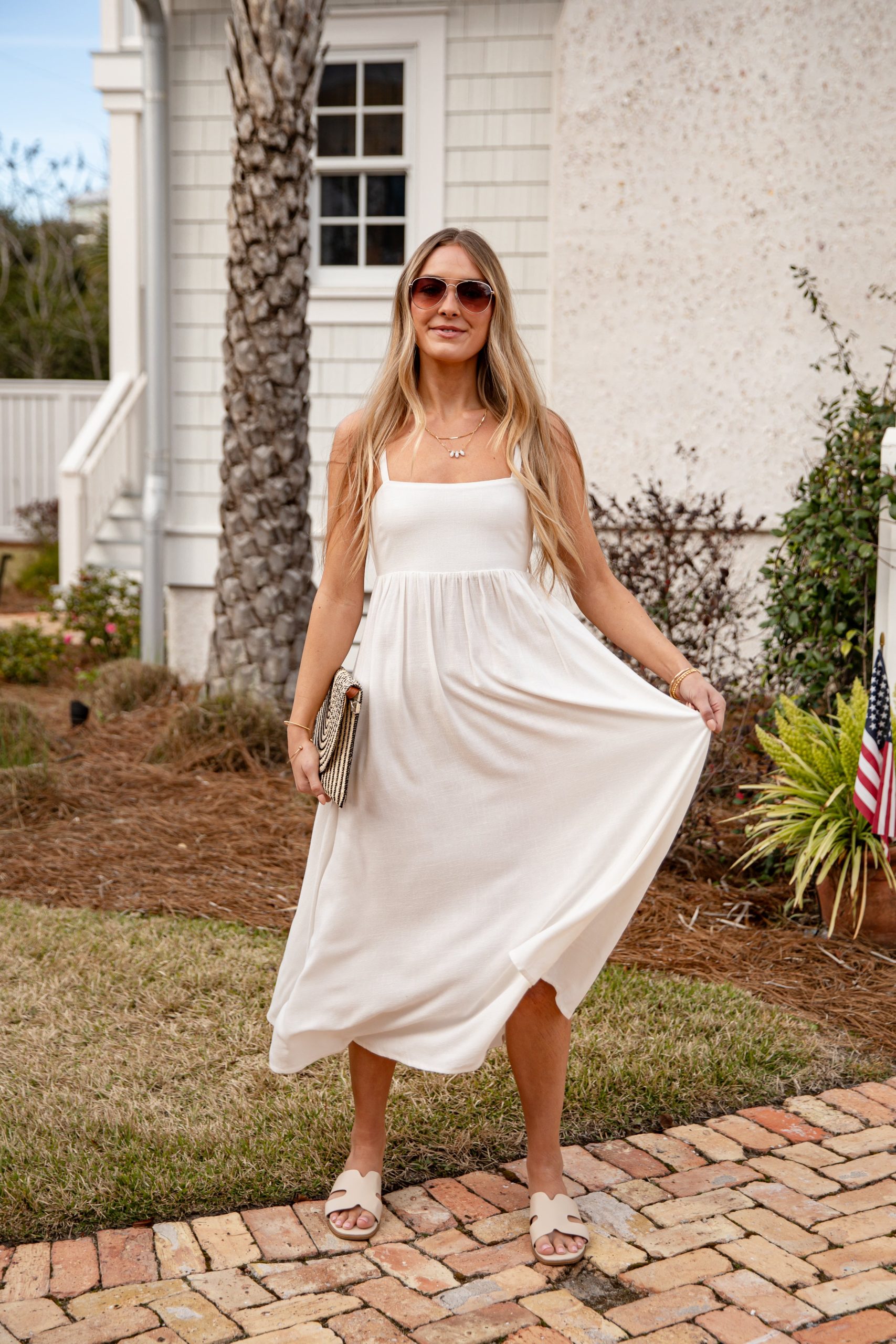 Want It All Sleeveless Off White Midi Dress - Image 5