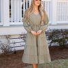Olive Aura Tiered Maxi Dress