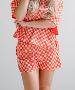 FINAL SALE - Give It All You've Got Checkered Shorts