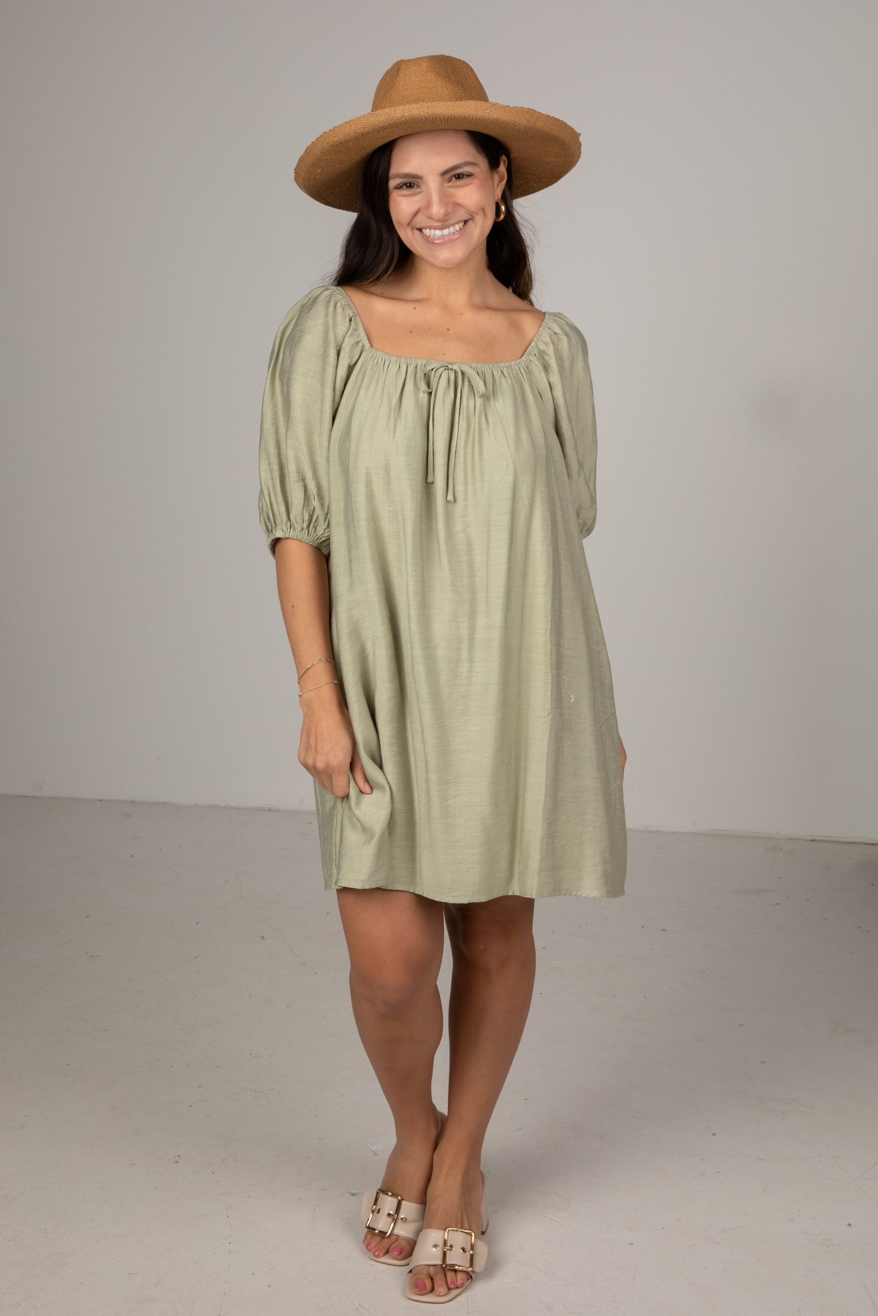 Wildleaf Sage Mini Dress - Image 3
