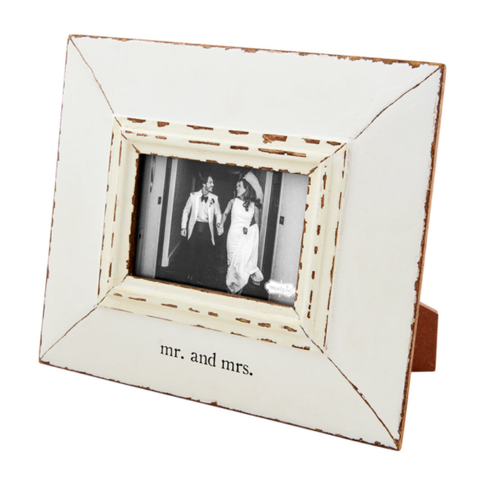 Mud Pie Mr. & Mrs. Distressed Frame